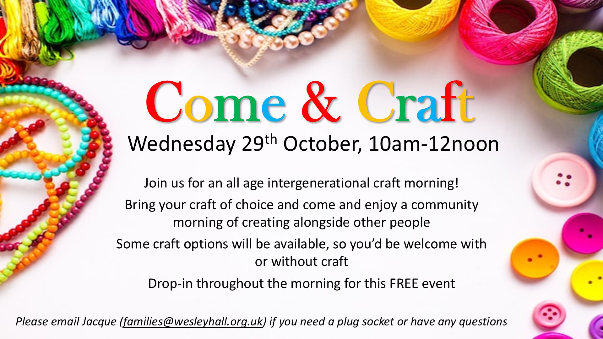 Come & Craft Flyer